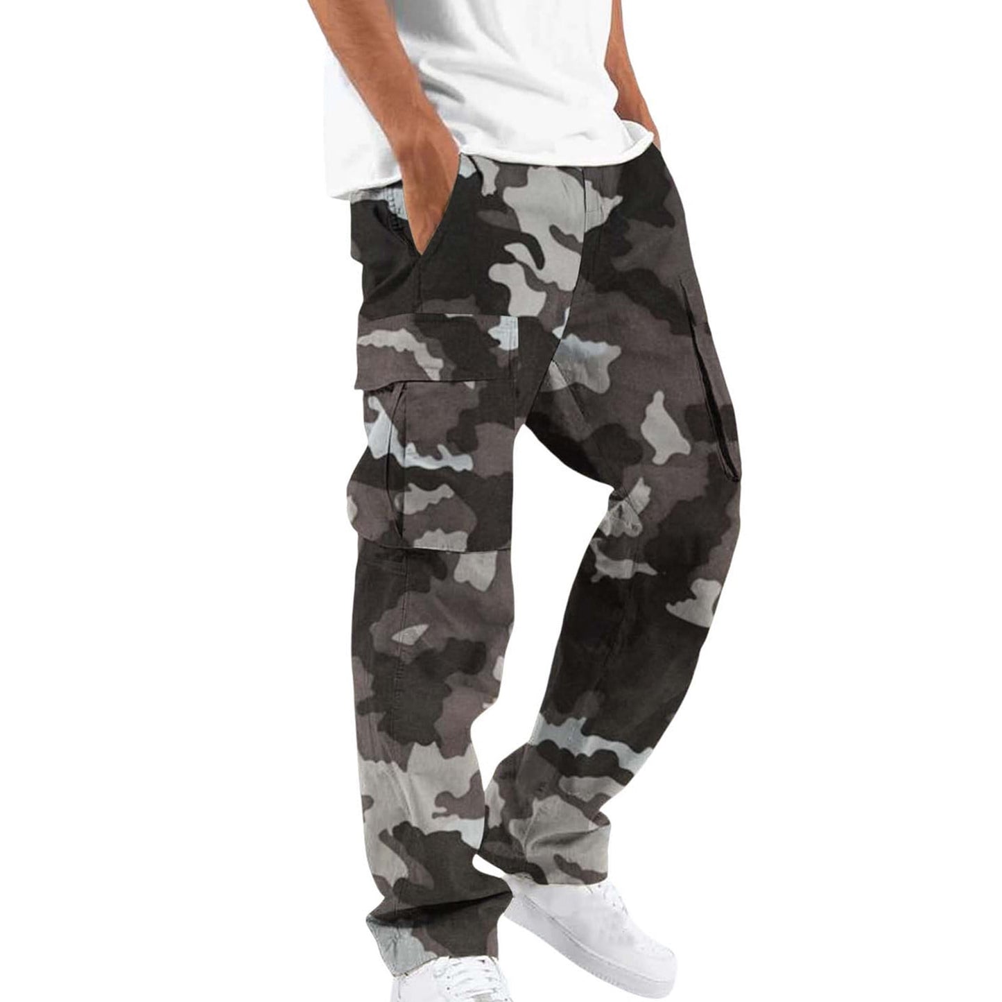 Men's Relaxed Straight-Fit Cargo Work Pants Cargo Style