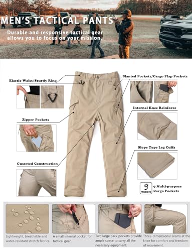 Men's Tactical Pants Water Resistant