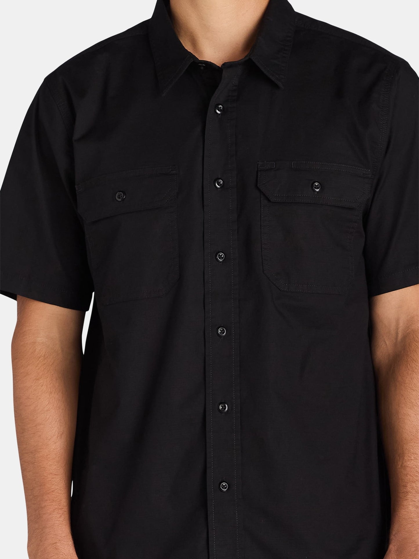 Men's Button Up Short-sleeve Work Shirt, Sizes S-5XL