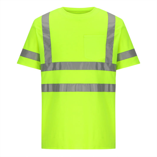 High Visibility Classic T-Shirts Reflective Strips Short Sleeve Breathable